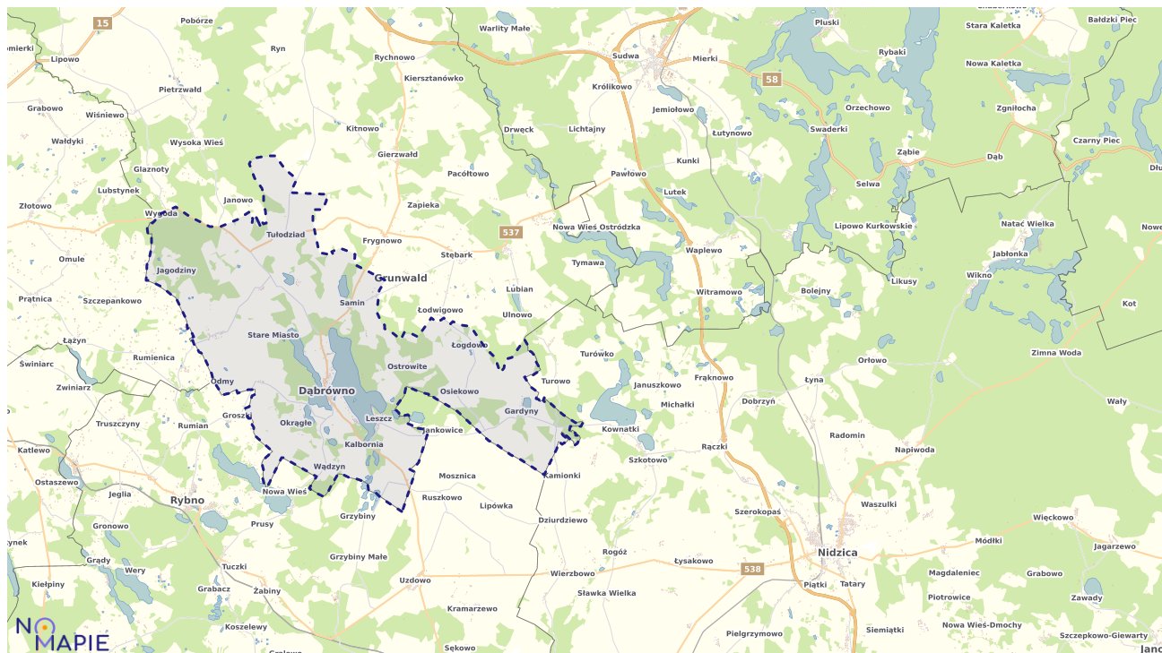 Mapa wyborów do sejmu Dąbrówno